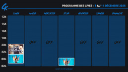 Planning Twitch 8-14 d&eacute;cembre 2025