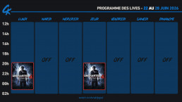 Planning Twitch 22-28 Juin