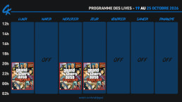 Planning Twitch 19-25 octobre 2026